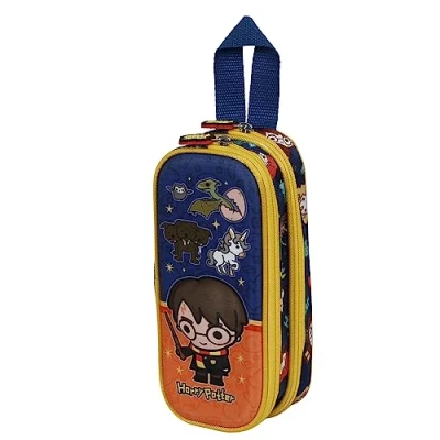 Imagen de Karactermania Harry Potter Crest 3D Double Estuche escolar para niños, Talla: One Size, Naranja