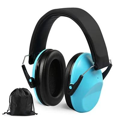 Imagen de LEADSTAR Protectores Auditivos Orejera Ajustable Reducción de Ruido Orejeras Protecciones para Niños Kid (Azul)