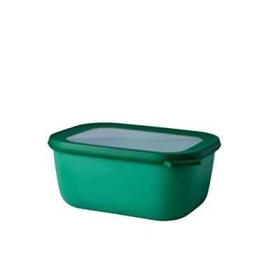 Imagen de Mepal Multi Bowl Cirqula Rectangular Recipientes para Alimentos con Tapa Adecuado como Fiambrera Hermética Frigorífico, Microondas y Congelador Tapers Comida 1500 ml Vivid green