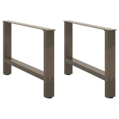 Imagen de vidaXL Patas de mesa café acero natural, niveladores pies ajustables, resistente, ideal para sala estar y comedor, diseño geométrico, fácil montaje, 70 x 42 43 cm