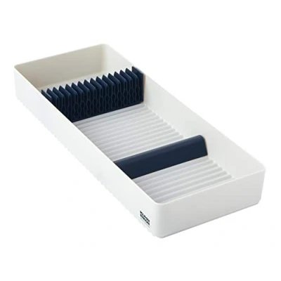 Imagen de Kuhn Rikon, Organizador de cuchillos para cajón cocina, WAVE, Blanco/Azul Aciano Oscuro, Una Talla