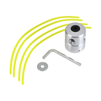 Imagen de Akozon Cabezal cortador de cepillo,Cabezal corte universal aluminio con juego líneas Accesorios para césped