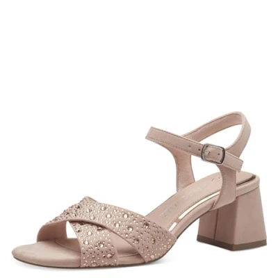 Imagen de MARCO TOZZI Sandalias para Mujer, Plantilla Feel Me, Forro Interior Suave, Vegano, 2 28354 42, talón, Gris Claro, 39 EU