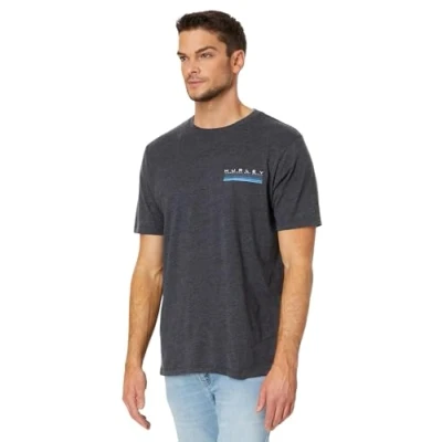 Imagen de Hurley Evd Throwback SS Camiseta, Negro Jaspeado, XXL para Hombre