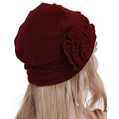 Imagen de osvyo gorro turbante de quimioterapia para mujer, cáncer pérdida cabello, embalaje sellado, Cereza algodón, talla única