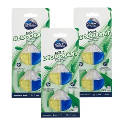 Imagen de C+P Pack 3 uds Desodorante para lavavajillas ECO+, elimina malos olores, fragancia de limón larga duración, 2 capas, hasta 120 lavados