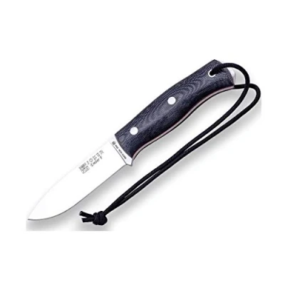 Imagen de Joker Cuchillo de Supervivencia Deportivo Ember F CM123, Hoja 10,5 cm, Funda Piel Negra, Mango micarta Canvas, Paracord 550 incluído, Herramienta Pesca, Caza, Camping y Senderismo