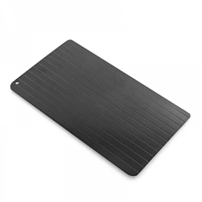 Imagen de InnovaGoods® Tabla de descongelar, Bandeja descongelación rápida, Plancha, Alimentos. Color Negro.