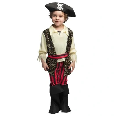 Imagen de Boland 29874 Pirata Disfraz, color negro/beige/rojo, 3 4 años (Ciao Srl 29874)