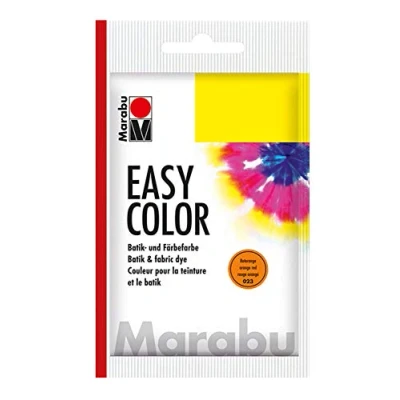 Imagen de Marabu 17350022023 Easy Color Pintura para Batik y Manos, algodón, Lino, Seda Tejidos Mixtos, Lavable a Mano hasta 30 C, Muy Buena Resistencia la luz, no se calienta, 25 g, Naranja