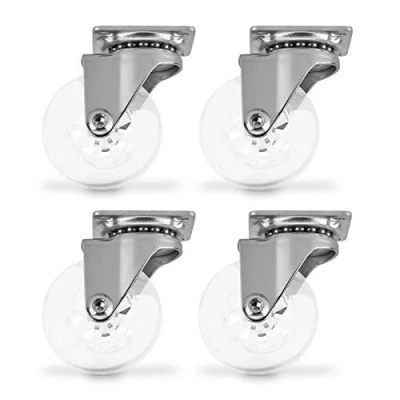 Imagen de SOTECH 4 piezas ruedas giratorias SWIFT Ø 50 mm transparente, de transporte carga máx. 140 kg (35 por rueda) Altura 64
