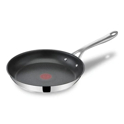 Imagen de Tefal Jamie Oliver Sartén 24 cm, acero inoxidable, antiadherente reforzado con Titanio, thermo signal, forma profunda, apta para gas, vitrocerámica, eléctricas e inducción, fácil de limpiar