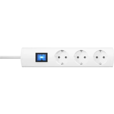 Imagen de Kopp UNOversal® Plus Regleta de 3 enchufes 1,4 m con Interruptor y Gran Distancia I Enchufe múltiple enroscable protección táctil Interior Blanco 232502006