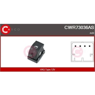 Imagen de CASCO CWR73036AS Interruptor, elevalunas Lado de pasajero AUDI: A3 Sportback, A6 C6 Sedán, Q7