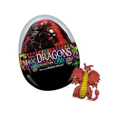 Imagen de Lisciani CRAZY SCIENCE Expositor Colección Dragones Mágicos 12 Huevos Coleccionables y Para Niños a Partir de 8 Años Crea tu Colgante Dragón
