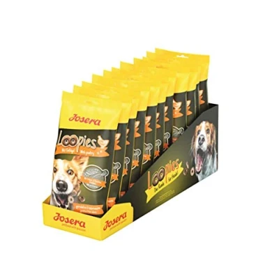 Imagen de Josera Loopies con Aves de Corral, 11 x 150 g, golosinas para Perros sin Cereales Poca Grasa, Super Premium Calidad azúcar, Unidades