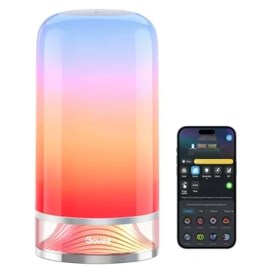 Imagen de Govee Lámpara de Mesa LED, Noche, Regulable Táctil RGBICWW, Compatible con Alexa 64 Modos Escena, 500 Lúmenes, Funciona Matter, 2700 6500k, para Salón y Dormitorio (Cableada)