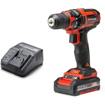 Imagen de Einhell Taladro destornillador inalámbrico TC CD 18/35 Li Power X Change (Li Ion, 18V, 550 rpm, incl. 1 batería PXC de 1,5Ah sin autodescarga, cargador y Caja almacenamiento)
