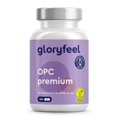Imagen de Premium OPC Extracto De semilla uva 1052mg al día Máximo contenido según HPLC uvas francesas originales Vegano, fabricado en Alemania, sin aditivos