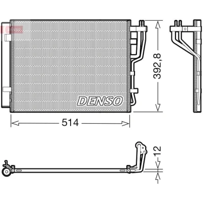 Imagen de DENSO DCN41014 Condensador con secador R 134 a HYUNDAI: i30 I Hatchback, Familiar, KIA: cee‘d Hatchback