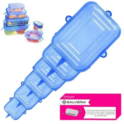 Imagen de tapas silicona ajustables cocina adaptables ecologicas elasticas reutilizables Sin BPA Lavado a lavavajillas de tapa vaso tapaderas eco