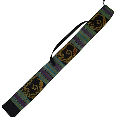 Imagen de Australian Treasures Bolso Didgeridoo 125 cm de tela Ikat. Diámetro Ø 8 cm. Incluyendo correa transporte