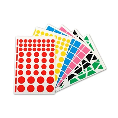 Imagen de APLI Kids 119320 Gomets geométricos de colores y formas variadas, 350 gomultas.