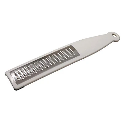Imagen de Fackelmann 45476 Rallador Plano Apto para Queso, Frutas, Verduras, Jengibre, cúrcuma, limón, 29 cm, Sybaris Collection, (Blanco), cantidad: 1 Pieza, Acero Inoxidable Plástico