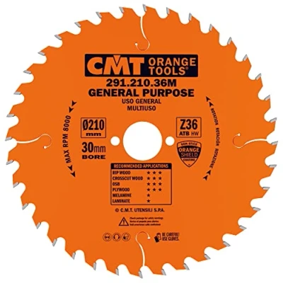 Imagen de CMT Orange Tools 291.210.36M Sierra circular 210x2.8x30 z 36 atb 15 grados