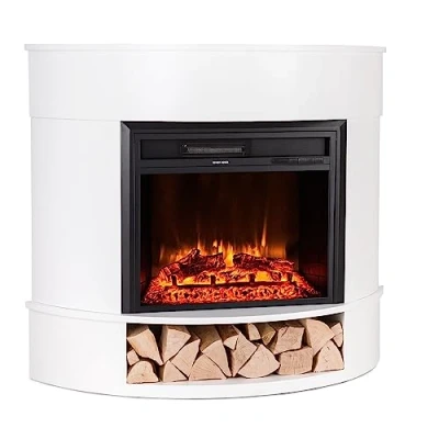 Imagen de Klarstein Chimenea Electrica Pared, Llama LED con una Potencia de 1800W y Mando, Temporizador Control Automático Temperatura, Interior Casa Efecto Troncos, Estufas
