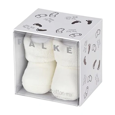 Imagen de FALKE Erstling B SO algodón unicolor 1 par, Calcetines Unisex bebé, Blanco (Off White 2040), 62 68