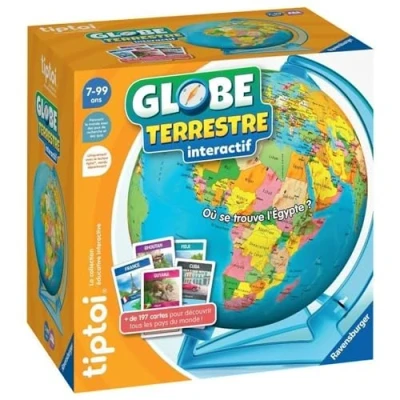 Imagen de Ravensburger tiptoi® Juego interactivo Globo terrestre Lector vendido por separado educativo electrónico sin pantalla A partir de 7 años versión francesa 00 191