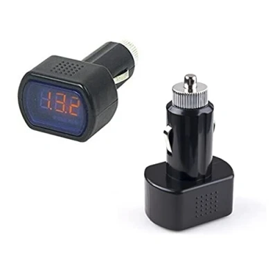 Imagen de 12 24 V LED Encendedor de cigarrillos batería Tester Voltímetro Voltaje coche Pantalla Nuevo