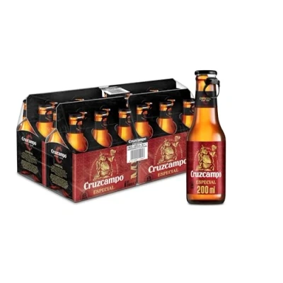 Imagen de Cruzcampo Especial Cerveza Lager Caja 4 Packs Botella, 6 x 20cl