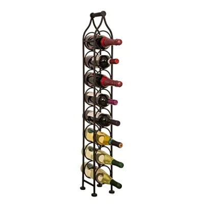 Imagen de Biscottini botellero Vino Metal 105x12x12 cm Vertical Mueble para 8 Botellas Soporte y Agua