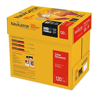 Imagen de NAVIGATOR Colour Documents Caja con folios de papel multifunción, 8 paquetes 250, 120 g/m²