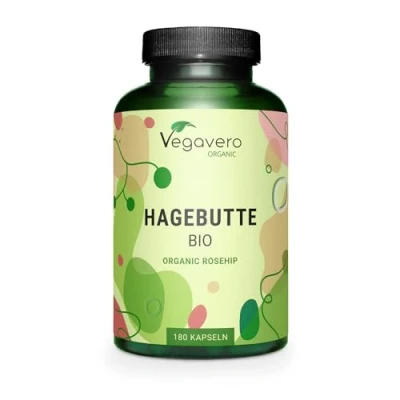 Imagen de BIO Escaramujo Vegavero® Dosis Alta: 1400 mg 180 Cápsulas Vitaminas y Minerales Antioxidante Libre de Aditivos Rosa Mosqueta Vegano