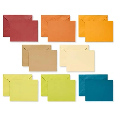 Imagen de American Greetings Tarjetas en blanco de un solo panel con sobres, colores Earthtone (100 unidades)
