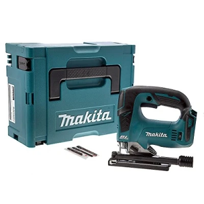 Imagen de Makita DJV182ZJ Jigsaw 18V inalámbrico sin escobillas Li ion (solo cuerpo) con estuche Makpac, 18 W, V