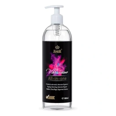 Imagen de Vibratissimo Play Gel all in one 1000 ml I lubricante con efecto cálido, estimulante y potenciador del orgasmo lubricación a base de agua para juguetes condones látex