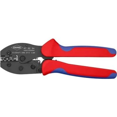 Imagen de Knipex PreciForce® Alicate para crimpar terminales bruñido, con fundas multicomponentes 220 mm 97 52 34