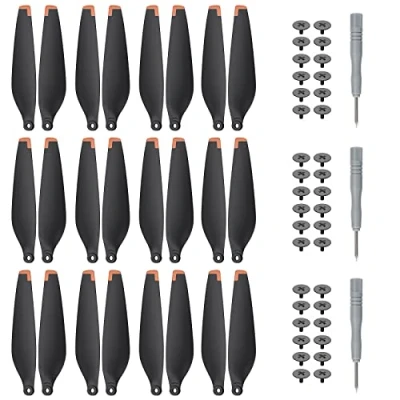 Imagen de TiMOVO Hélice de Quadcopter Compatible con DJI Mini 4 Pro/Mini 3 Pro, 24 PZS Juego Cuchillas Reemplazo Ruido Bajo 36 Tornillos y Destornilladores, Drone Accesorios, Negra&amp;Naranja