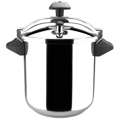 Imagen de MAGEFESA ® Inoxtar olla a presión rápida de 6 litros, fabricada en acero inoxidable 18/10, apta para todo tipo cocinas, incluido inducción, 3 sistemas seguridad, fondo termodifusor, express