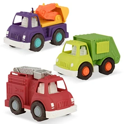 Imagen de Wonder Wheels by Battat VE1040C1Z Fire, Recycling &amp; Excavator Trucks Set