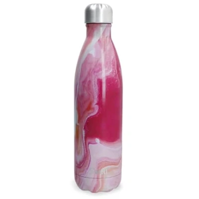 Imagen de S&#039;well botella de agua reutilizable acero inoxidable, 750 ml, Rose Agate, con triple aislamiento y a prueba fugas para bebidas calientes frías hasta 48 h en frío/24 caliente