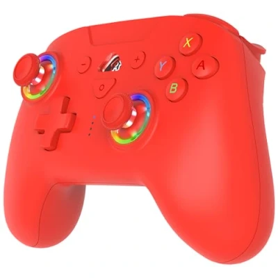 Imagen de Subsonic Mando para Nintendo Switch/Switch oled Switch inalámbrico bluetooth con LED, vibración y giroscopio Rojo
