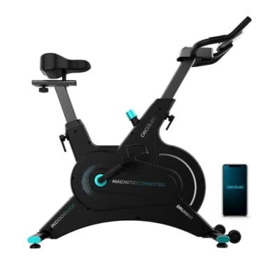 Imagen de Cecotec Bicicleta Estática Drumfit Indoor 10000 Magnetic Connected, MagnetSystem con pedaleo fluido y natural, Volante de Inercia 10Kg, Pantalla LCD, Compatible APP, 10 Niveles