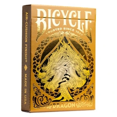 Imagen de Bicycle Gold Dragon Baraja de Cartas Doradas inspiradas en la mitologia China para coleccionistas y Magos
