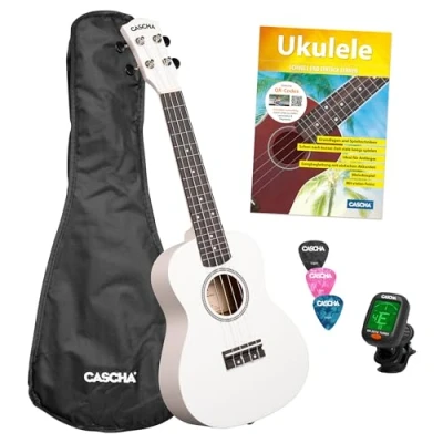 Imagen de Concert Linden Juego de ukelele (incluye bolsa, 3 púas, libro, sintonizador)