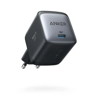 Imagen de Anker Nano II Cargador USB C de 65 W con Carga rápida, tecnología GAN II, Compatible MacBook Pro/Air, Galaxy S20/S10, iPhone 15/Pro, iPad Pro, Pixel (Negro)